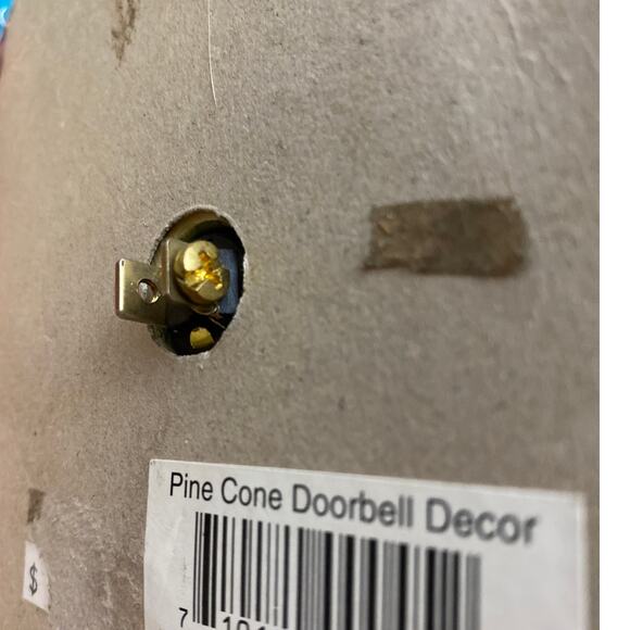 Pine Cone Illuminated Doorbell Lighted Button HP Vicki Anderson NOS VICKILANE - Picture 5 of 10